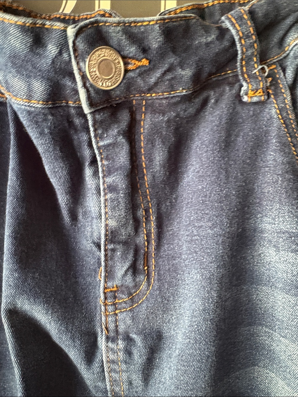 Women's Dark Blue Denim Maxi Skirt - Picture 3 of 8